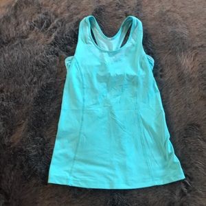 Teal Lulu lemon Tank Top size 4